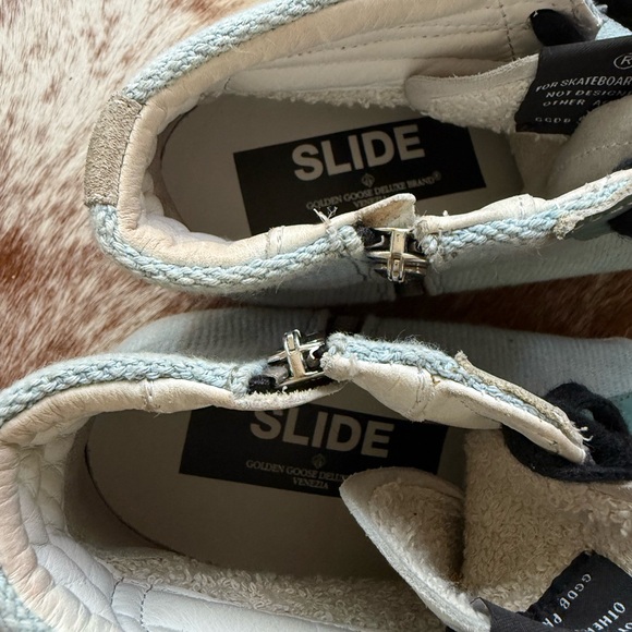 Golden Goose Slide Sneakers - Light Blue and Orange - Picture 2 of 4